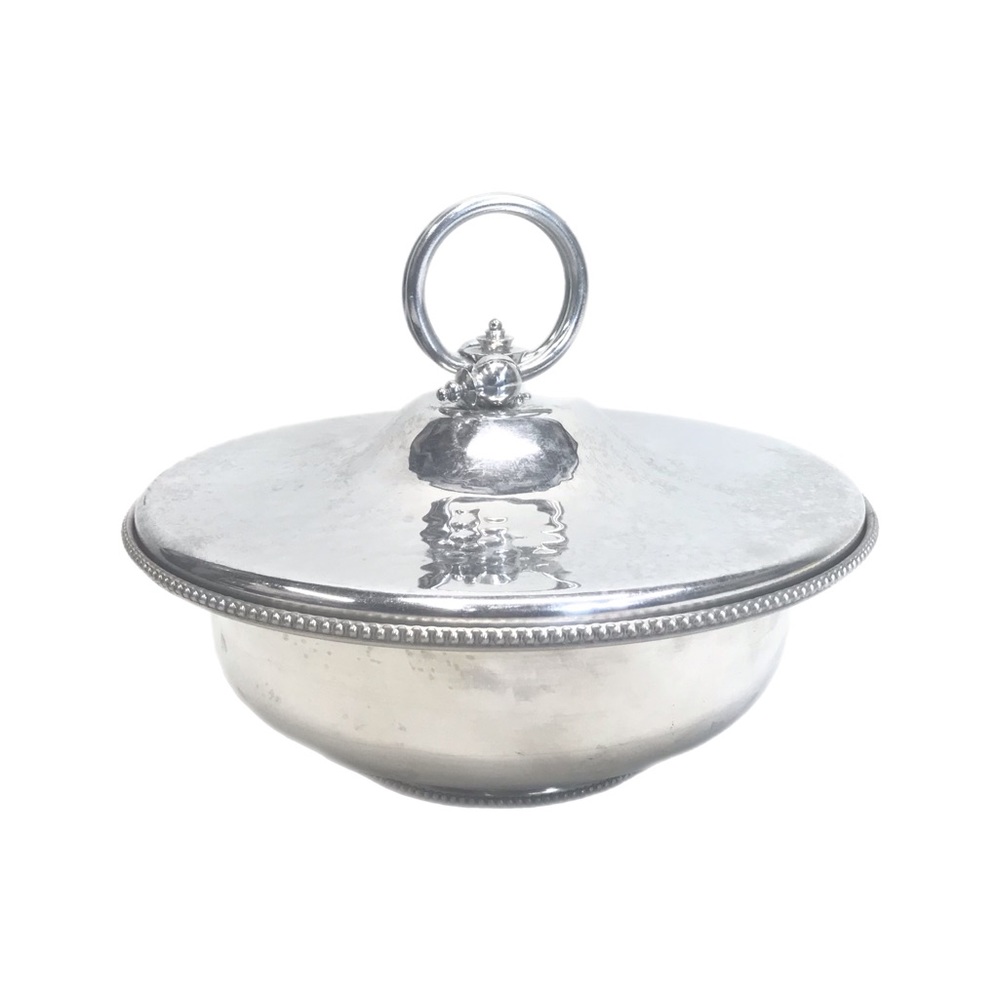 Buenilum BW Hammered‎ Aluminum Casserole Serving Dish w/Lid Made In USA Vintage
